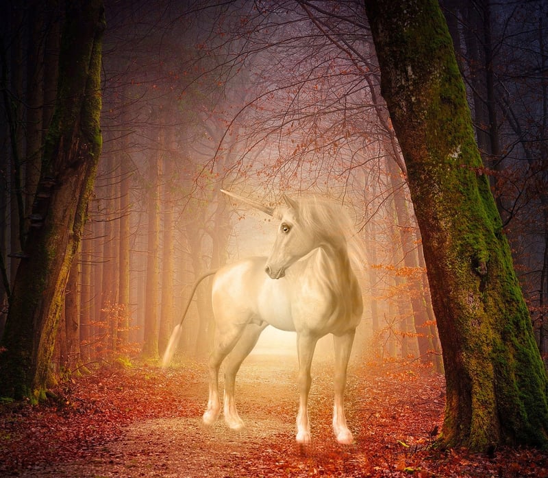 Fantasy unicorn in a magical setting